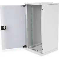 Digitus Wandgehäuse 254 mm (10") - 312x300 mm (BxT), Wandmontiertes Regal, 12U, 30 kg, Sperrschloss, Hellgrau