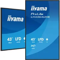 Iiyama LH4364UHSB-B1AG, 109,2 cm (43"), 3840 x 2160 Pixel, WLAN, 24/7