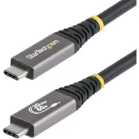 StarTech.com .com 3m USB4 Kabel, 20Gbps, USB-IF-es USB-C Ladekabel, 60W PD, 4K 120Hz DP2.1 Monitorkabel, TPE-Mantel, Schwarz, 3 m, USB C, USB C, USB4 Gen 2x2, 20 Gbit/s, Schwarz