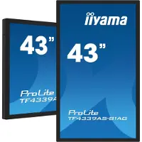 Iiyama TF4339AS-B1AG, 108 cm (42.5"), 3840 x 2160 Pixel, 4K Ultra HD, LED, 8 ms, Schwarz