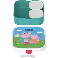 Mepal Lunchbox "Brotdose XL Campus (2026) 18,4 x 18,2 x 6,5 cm", bunt (peppa pig), B:18,2cm H:6,5cm L:18,4cm, Kunststoff, Lebensmittelaufbewahrungsbehälter, Lunchbox, Spülmaschinenfest