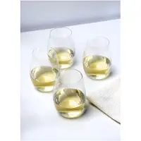 MIKASA Set Mit 4 Geätzten Kristallweingläsern Ohne Stiel