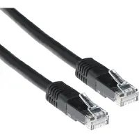 Intronics Black 20 meter U/UTP CAT5E patch cable with RJ45 connectors