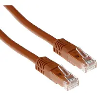 ACT IB4620, 20 m, Cat5e, U/UTP (UTP), RJ-45, RJ-45, Braun
