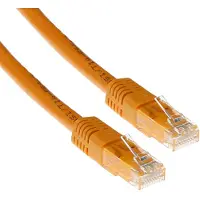 ACT IB4515, 15 m, Cat5e, U/UTP (UTP), RJ-45, RJ-45, Orange