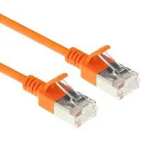 ACT Oranges 5 Meter langes LSZH-U/FTP-Cat-6a-Datencenter-Slimline-Patch-Kabel mit RJ45-Anschlüssen und Knickschutz, 5 m, Cat6a, U/FTP (STP), RJ-45, RJ-45, Orange