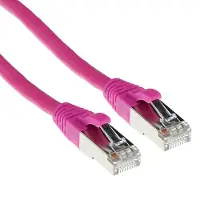 ACT FB2415, 15 m, Cat6a, S/FTP (S-STP), RJ-45, RJ-45, Pink
