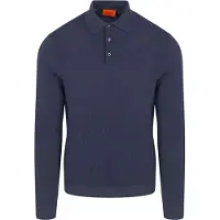 Suitable Compact Cotton Poloshirt Navy