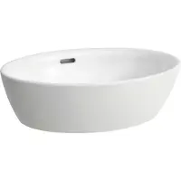 Laufen PRO B Waschtisch-Schale, ohne Hahnloch, mit Überlauf, 520x390mm, H8129644001091, Farbe: Weiß mit LCC