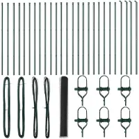 vidaXL Bodenmontierter Sechseckzaun 50 x 1,4 m PVC-beschichteter Stahl