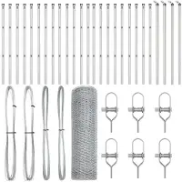 vidaXL Bodenmontierter Sechseckzaun 50 x 0,5 m Verzinkter Stahl Silber
