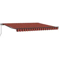 vidaXL Ausziehbare Markise Orange und Braun 400 x 300 cm