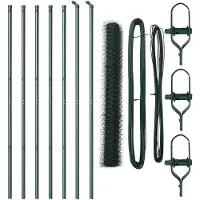 vidaXL Bodenmontierter Sechseckzaun 10 x 1,4 m PVC-beschichteter Stahl