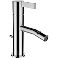 Laufen Kartell Einhebel-Bidetmischer, ohne Ablaufventil, mit Zugstange, Ausladung 110mm, 0, H3413310041031, Farbe: Chrom