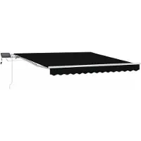 vidaXL Ausziehbare Markise Schwarz 300 x 250 cm Stoff und Aluminium