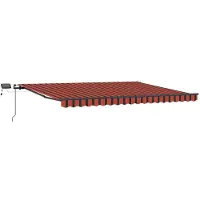 vidaXL Ausziehbare Markise Orange und Braun 400 x 350 cm