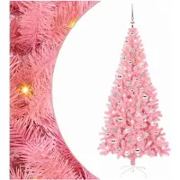 vidaXL Weihnachtsbaum Rosa 210 cm PVC