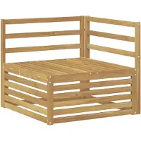 vidaXL Outdoor Ecksofa Massivholz Akazie Weiß 83 x 83 x 73 cm