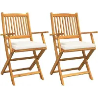 vidaXL Klappstuhl 2 stk. Braun Massivholz Akazie