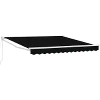 vidaXL Ausziehbare Markise Schwarz 300 x 250 x 165 cm