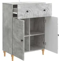 vidaXL Sideboard Betongrau 66 x 34,5 x 90 cm Holzwerkstoff