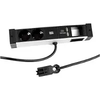 Bachmann 941.001 DESK RAIL 2xCEE7/3 1xCM 1xUSB Charger 2,0m 941001