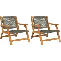 Syfax gartenmöbel 2 pcs Grau 67 x 78 x 73 cm Massivholz Akazie