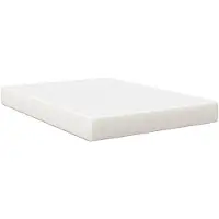vidaXL Bettmatratze mit Matratze Creme 140 x 190 cm Stoff