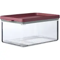 Mepal Vorratsdose Käse omnia, 2000 ml, Praktisch stapelbare Aufbewahrungsdose, Farbe: bordeaux, Nordic berry