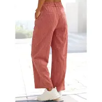 Buffalo Culotte "aus Cord mit weitem Bein", Damen, Gr. 34, N-Gr, rosa (rose), Cord, Obermaterial: 100% Polyester, unifarben, figurumspielend 7/8-Länge, Hosen Culotte, 7/8 Länge, lässige Sommerhose