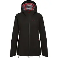 Falke Damen Trekking Jacke, wind- & wasserdicht (10.000 mm), atmungsaktiv, getapte Nähte, Kapuze, Schwarz, S