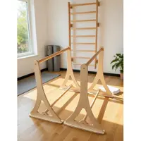 Bear On Bar Dip-Parallelbarren – Holzpaar – Höhe 94 cm – Standfläche 50 cm – Für Calisthenics – Für Street Workout – Krafttraining zu Hause