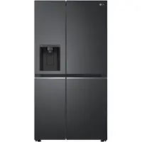 LG Side-by-Side, Energieeffizienz: D, silber (schwarz anthrazit), ohne Instaview, Kühlschränke, Side-by-Side