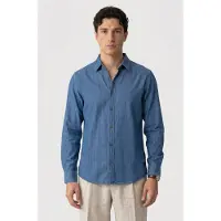 s.Oliver Shirts Blue Denim Größe: XXL | Casual hemden Outlet | Herren | Blau