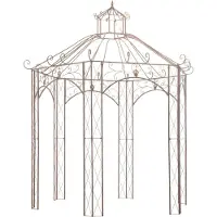 The Living Store Gartenpavillon Antikbraun 3 m Eisen