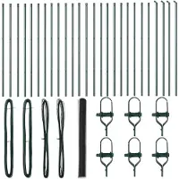 vidaXL Bodenmontierter Sechseckzaun 50 x 1,5 m PVC-beschichteter Stahl