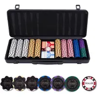 Quint Pokerset im schwarzen Koffer – 500 Chips ohne Nennwert (14 Gramm)