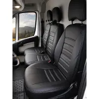 Generics Sitzbezüge Citroen Jumper 2006 - heute – Fezz Schwarz – Sitzbezüge aus Kunstleder – perfekte Passform (Sitz/Doppelsitzbank)