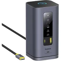 Baseus B00568101813-01, Kabelgebunden, USB 3.2 Gen 1 (3.1 Gen 1) Type-C, 100 W, 1000 Mbit/s, Grau, 3840 x 2160 Pixel