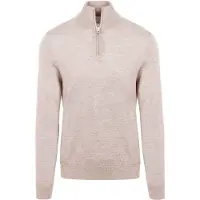 KING Essentials The Michael Half Zip Pull Merino Greige