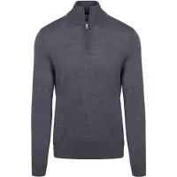 KING Essentials The Michael Half Zip Pull Merino Anthrazit