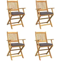 vidaXL Klappstuhl 4 stk. Braun Massivholz Akazie