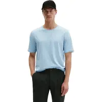 Marc O'Polo T-Shirt , Herren, Gr. L, blau (dusted blau), Jersey, Obermaterial: 100% Baumwolle, regular fit normal, Rundhals, Shirts T-Shirt, regular aus weichem Slub-Jerse