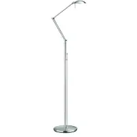 Knapstein LED-Stehleuchte Carl, nickelfarben, verstellbar, dimmbar
