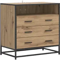 Syfax Schubladenschrank 3-Schublade Artisan-Eiche 70 x 41 x 70 cm