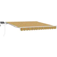 vidaXL Ausziehbare Markise Mehrfarbig 300 x 250 cm Stoff und Aluminium