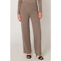 Base Level Treggings "Yarah", Damen, Gr. 48, Länge 32, grau (schwarz taupe), Web, Obermaterial: 97% Polyester, 3% Elasthan, unifarben, loose fit lang, Hosen Treggings, mit elastischem Bund