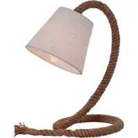 Näve Tischlampe Rope mit Textilschirm u. Naturseil