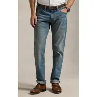 Ralph Lauren für Herren. 710956089001 Parkside Active Taper elastische Jeans blau (42/34), Lässig, Baumwolle