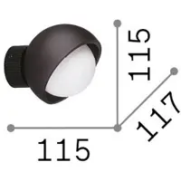 Ideal Lux Wandlampe Bloom, schwarz, Ø 12 cm Metall